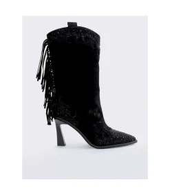 Bota Tacón Alma En Pena I22171 Crosta Black