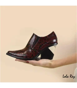 Botin Jeffrey Campbell Rojo-Serpiente Piel