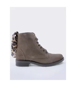 Botin Tacón Lucky Steps Madonna Taupe