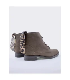 Botin Tacón Lucky Steps Madonna Taupe