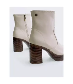 Botin Tacón Mustang 50531 Crema