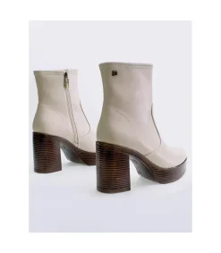 Botin Tacón Mustang 50531 Crema