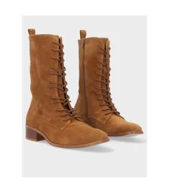 Botin Tacón Popa Amanda Marron