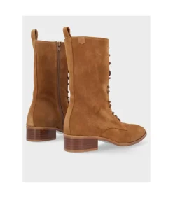 Botin Tacón Popa Amanda Marron