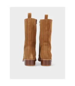 Botin Tacón Popa Amanda Marron
