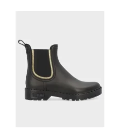 Botin Verbenas Gaudi Mate Glitter Negro Oro