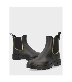 Botin Verbenas Gaudi Mate Glitter Negro Oro