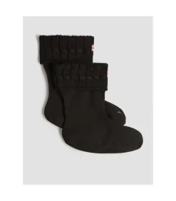Calcetin Hunter Cable Short Black