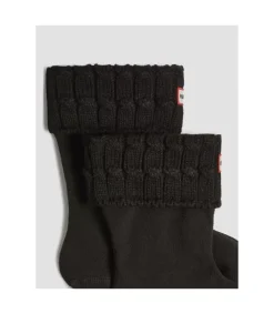 Calcetin Hunter Cable Short Black