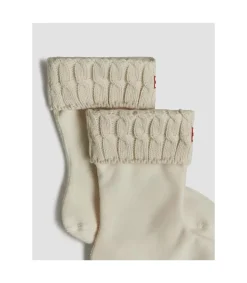 Calcetin Hunter Cable Short White