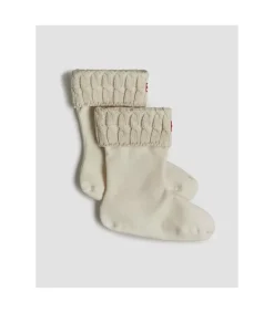 Calcetin Hunter Cable Short White