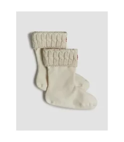 Calcetin Hunter Cable Short White