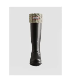 Calcetin Hunter Cable Tall White