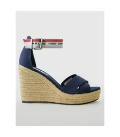 Sandalia Tommy Hilfiger Lurex Webbing Tw Navy