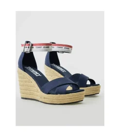 Sandalia Tommy Hilfiger Lurex Webbing Tw Navy