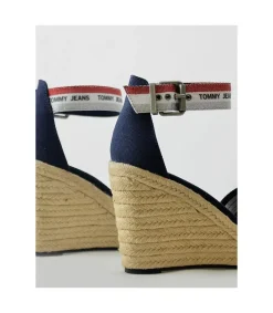 Sandalia Tommy Hilfiger Lurex Webbing Tw Navy