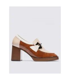 Zapato Tacón Pitillos 5484 Cuero Piedra Crema