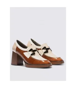 Zapato Tacón Pitillos 5484 Cuero Piedra Crema