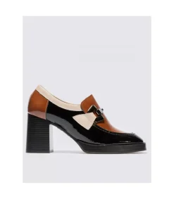 Zapato Tacón Pitillos 5484 Negro Cuero Piedra